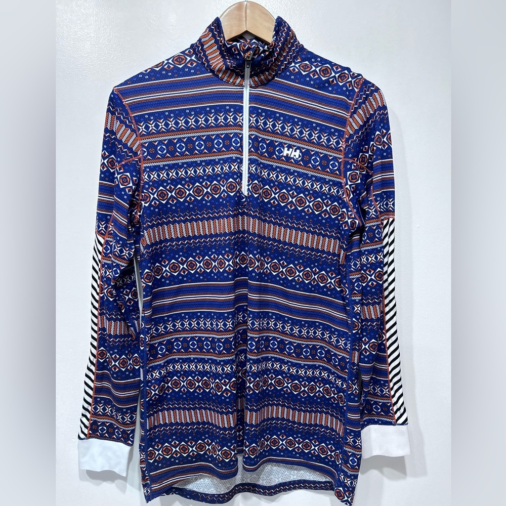 Helly Hansen Womens Fair Isle Nordic Print Long Sleeve Base Layer Top Size XL/TG